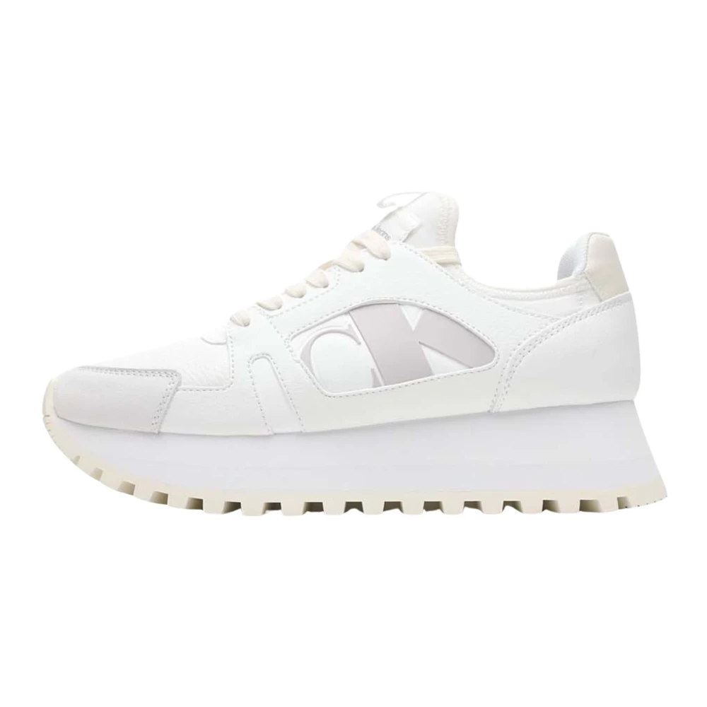 Calvin Klein Runner Low Laceup Mix NBS Dames Schoenen Wit