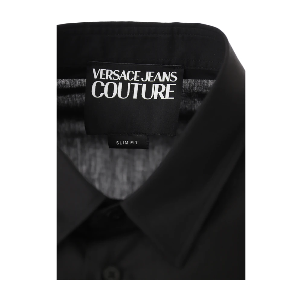 Versace Jeans Couture Zwart Goud V-Embleem Shirt Black Heren