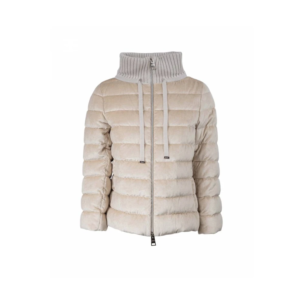 Herno Middelgrote Dames Pufferjas Beige Dames