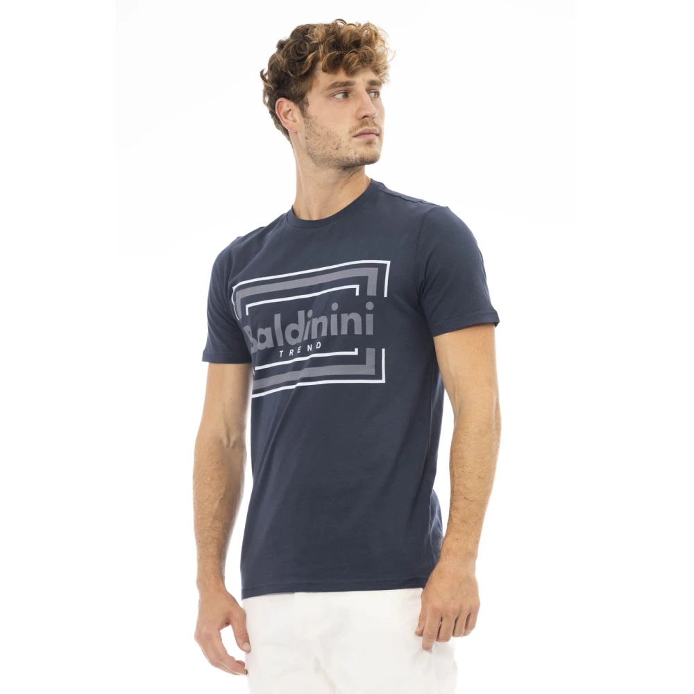 Baldinini Korte Mouw Ronde Hals T-shirt Blue Heren