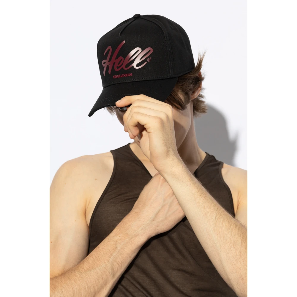 Dsquared2 Pet met klep Black Heren