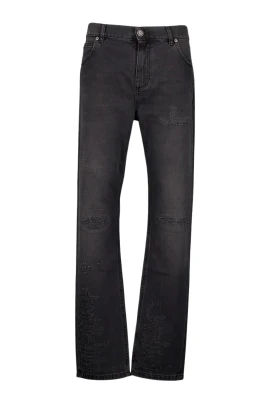 Vintage Svarta Denim Jeans