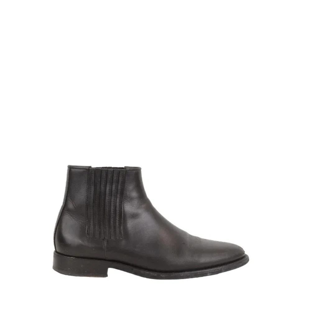 Balmain Pre-owned Leather boots Black Heren