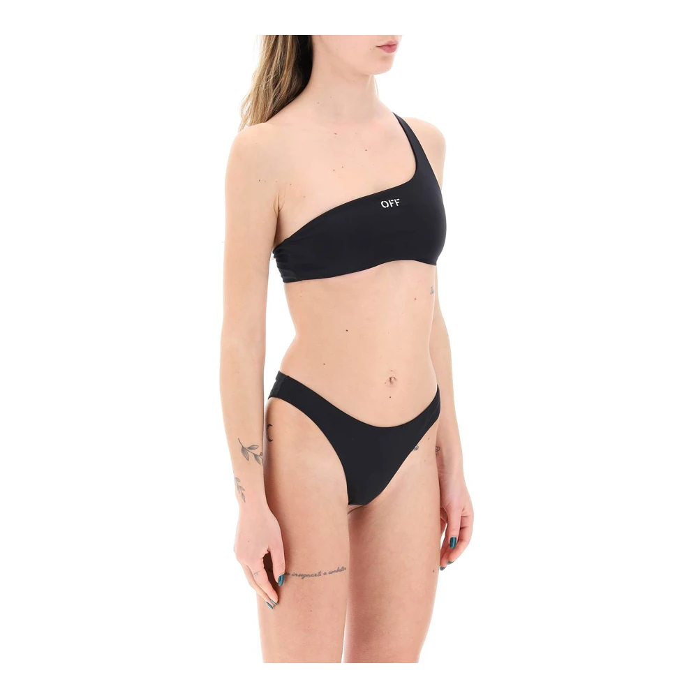 Off White Geborduurde Logo Bikini Set Black Dames