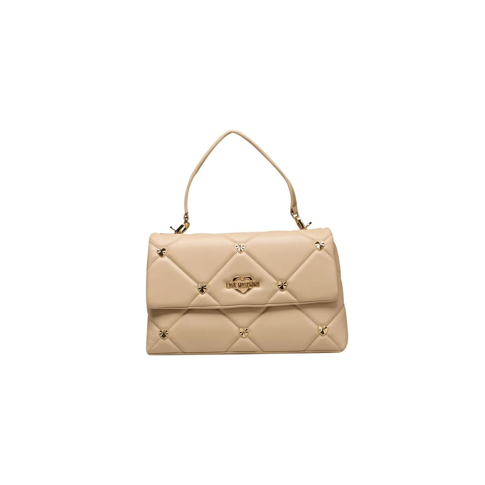 Love Moschino Beige Handtas met Verstelbare Schouderband Beige Dames