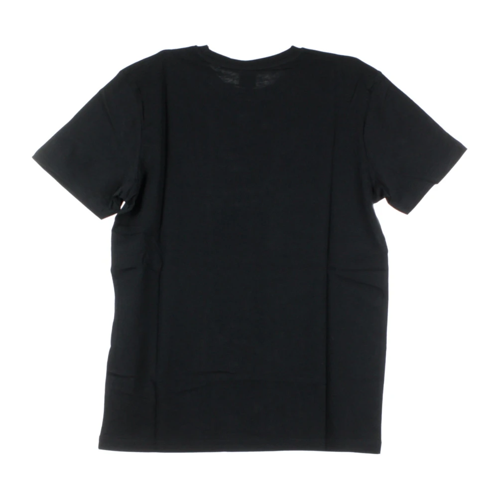 Kappa Slim Heren T-Shirt Zwart Wit Black Heren