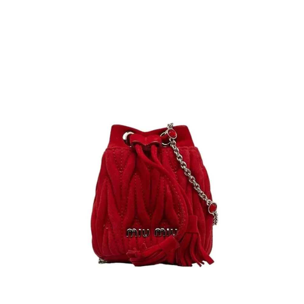 Miu Pre-owned Suede shoulder-bags Red Dames