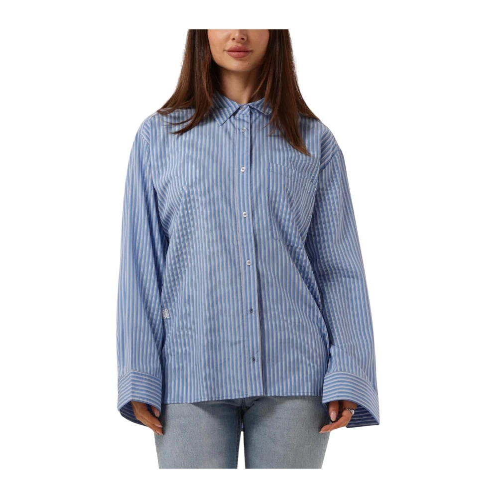 Modström Blauw Gestreepte Shirt voor Casual Dagen Blue Dames