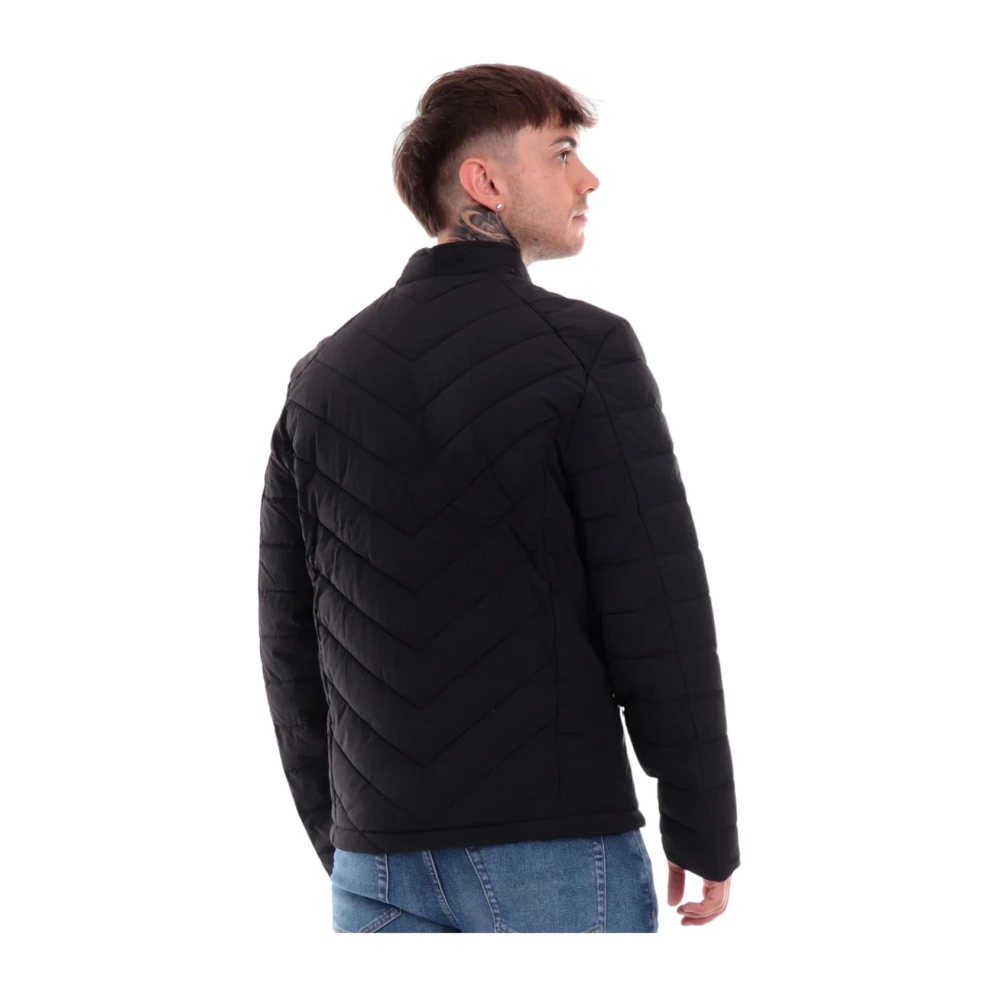 Guess Korte Gewatteerde Jas Black Heren