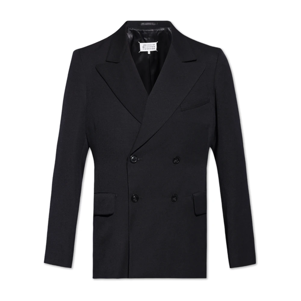 Maison Margiela Klassieke Zwarte Wollen Blazer Black Heren