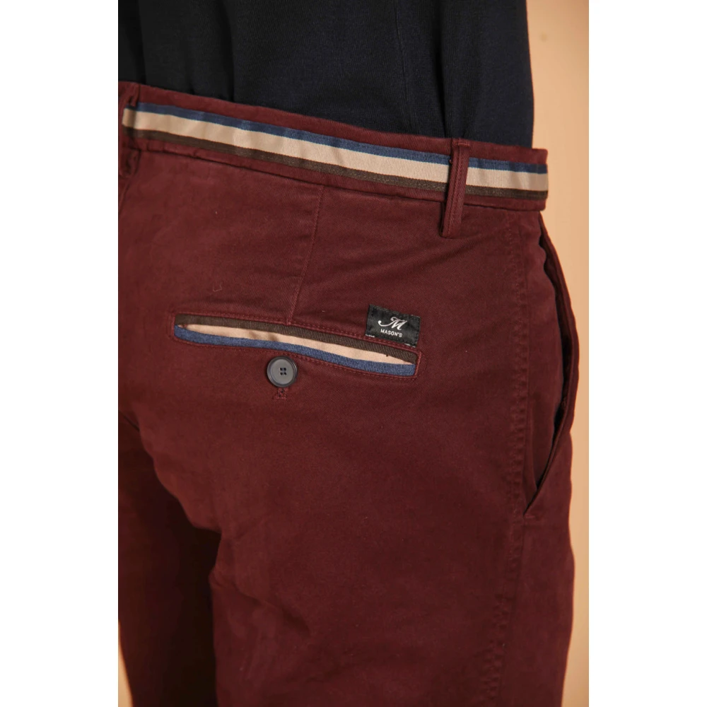 Mason's Winter Heren Chino Broek Slim Fit Red Heren