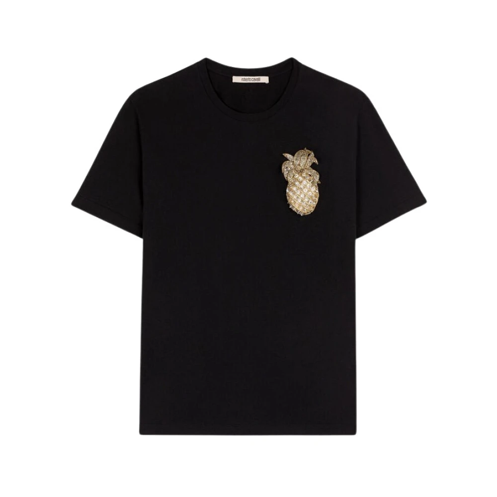 Roberto Cavalli Stijlvol T-shirt voor Mannen en Vrouwen Black Dames