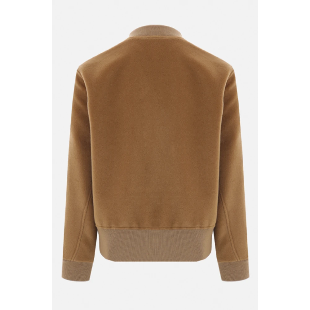 Lardini Bruine wollen bomberjack Brown Heren