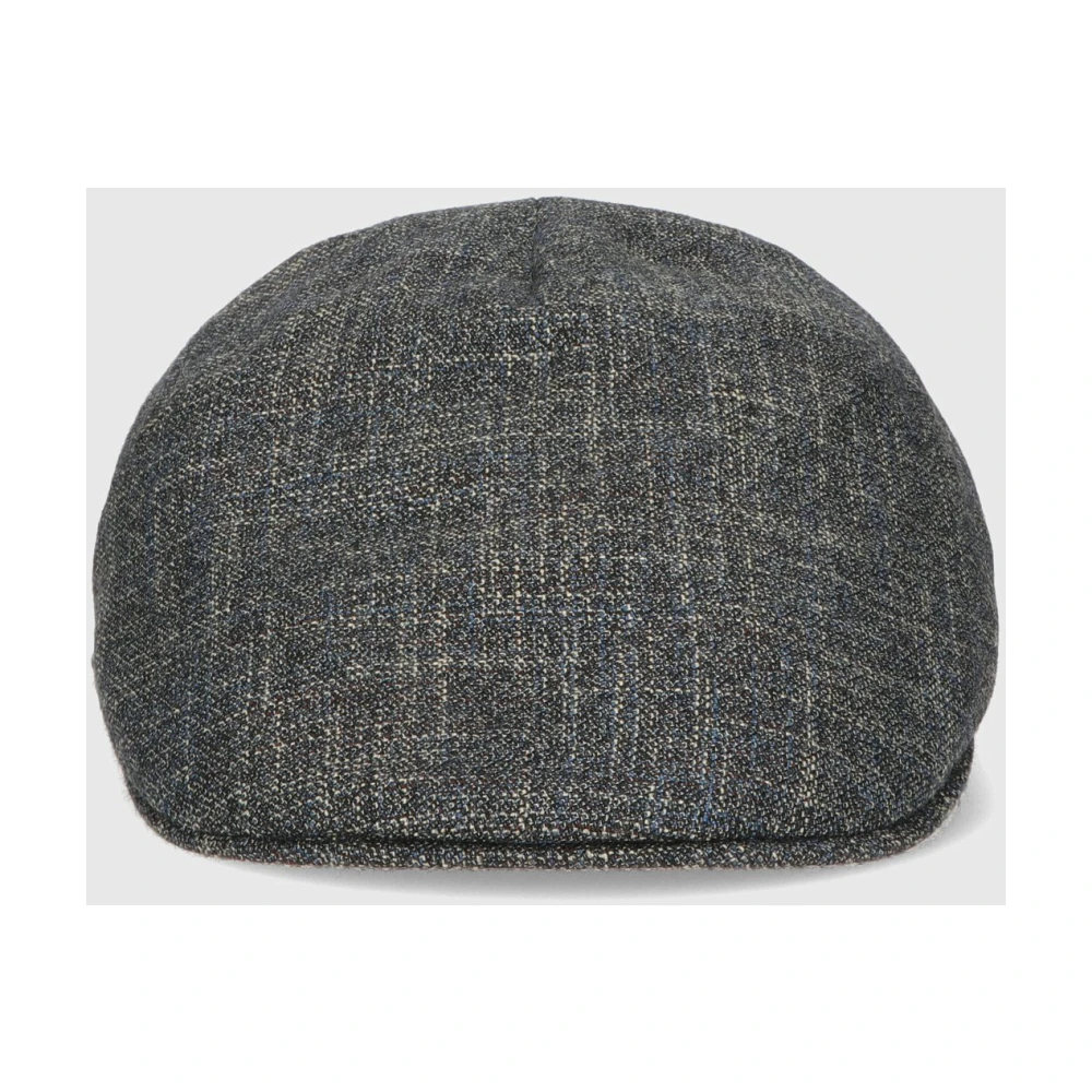 Borsalino Platte Duckbill Pet met Gestikte Klep Blue Unisex