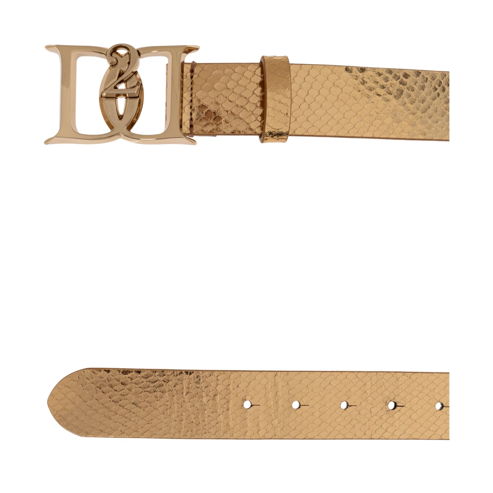 Dsquared2 Leren riem Yellow Dames