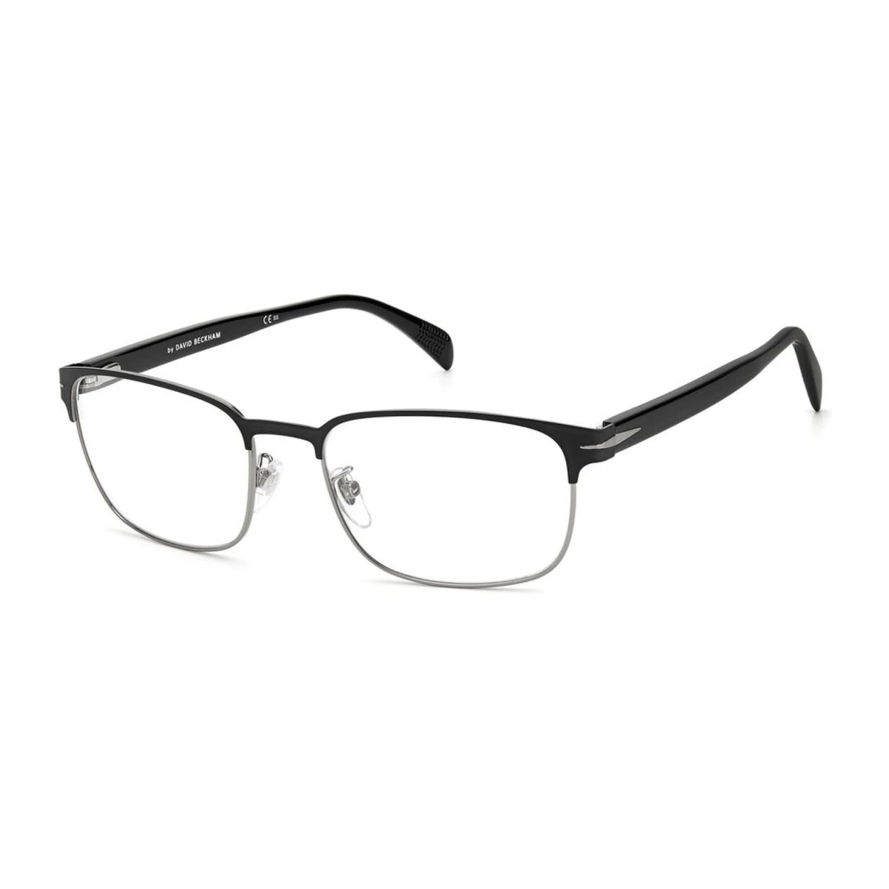 Eyewear by David Beckham Zwarte metalen frames horloge met Rut wijzerplaat Black Heren