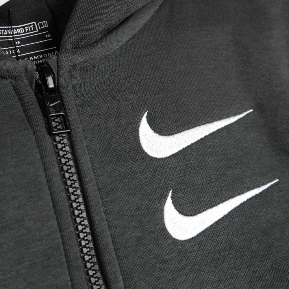 Nike Sporty Zip Hoodie Black Heren