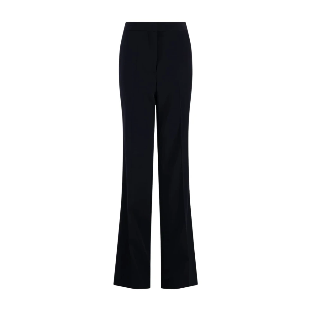 Stella Mccartney Women's Black Wide Trousers, S, Flared Wool Trousers