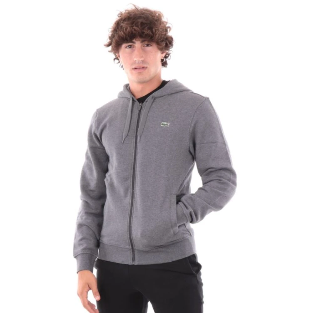 Lacoste Men's Gray Grey Jumper Felpa Style - Zip-Throughs - 2XL - Sweatshirts & Hoodies