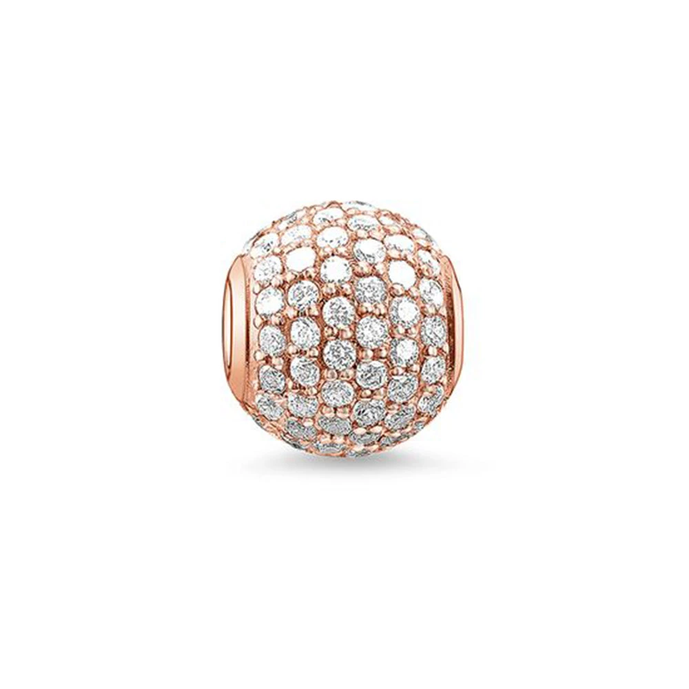 Thomas Sabo Multicolor Jewellery, Female, One Size, Rosegold Charm Pendant With Zirconia
