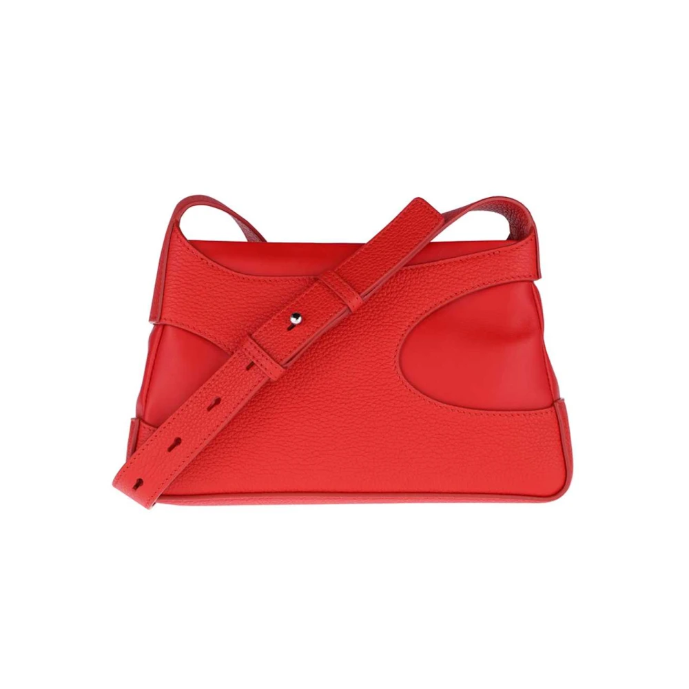 Salvatore Ferragamo Uitgesneden Leren Schoudertas Red Dames