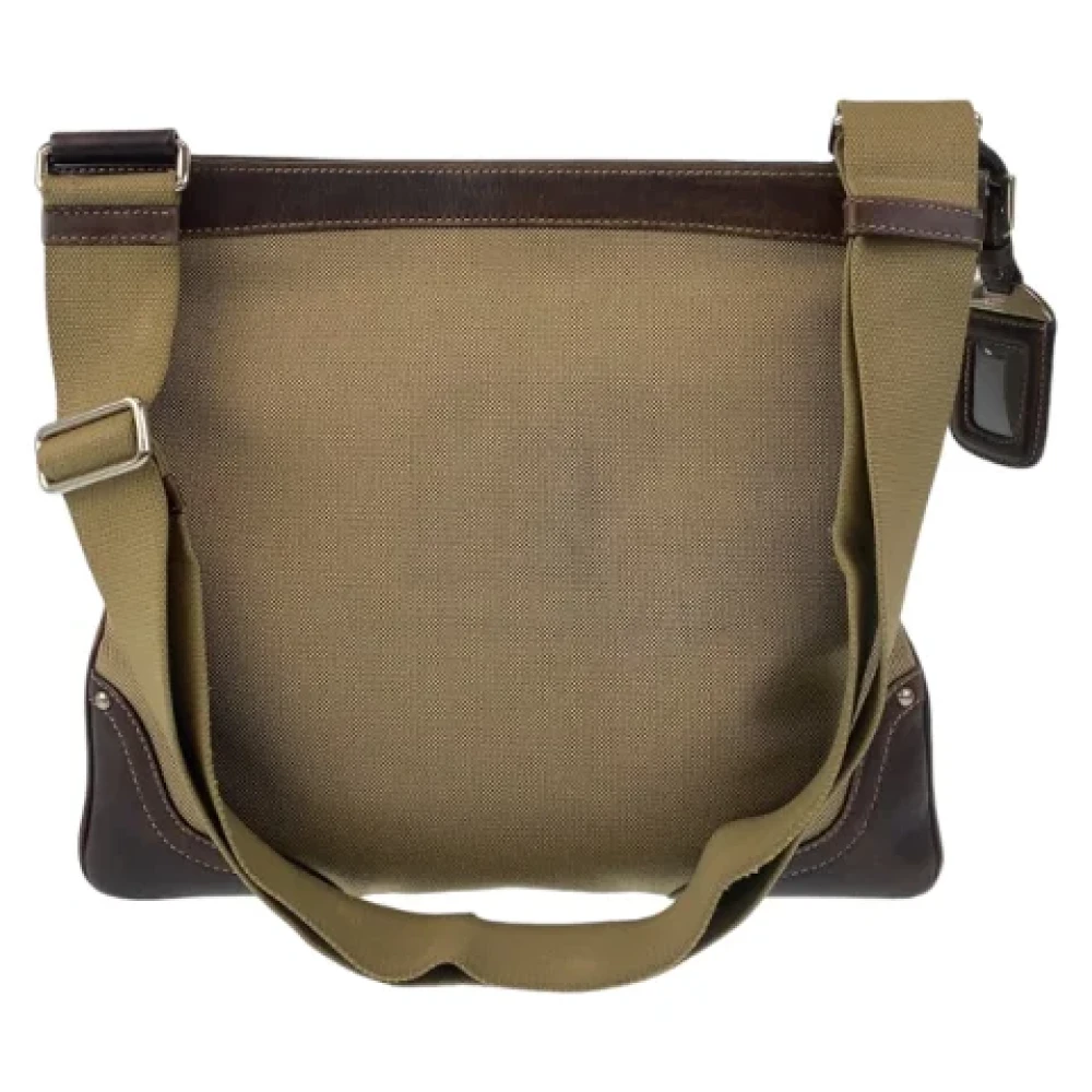 Prada Vintage Pre-owned Canvas prada-bags Beige Dames