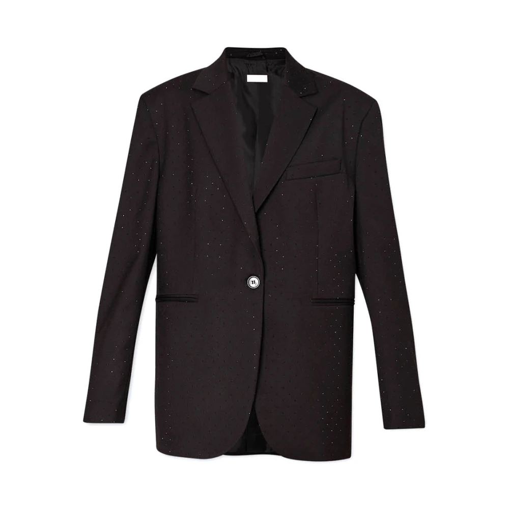 Liu Jo Klassieke Zwarte Blazer met Metalen Logo Black Dames