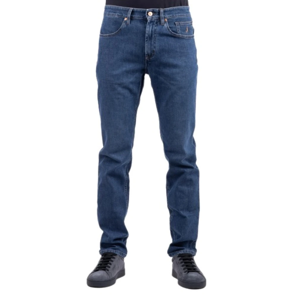 Jeckerson Men's Blue Slim Fit Jeans, W38, Jordan Jeans