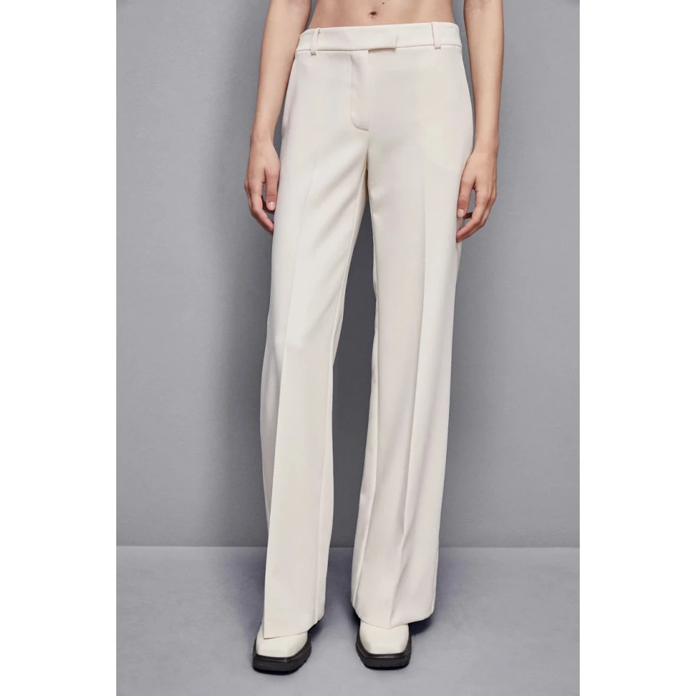 PATRIZIA PEPE Lage Taille Twill Broek White Dames
