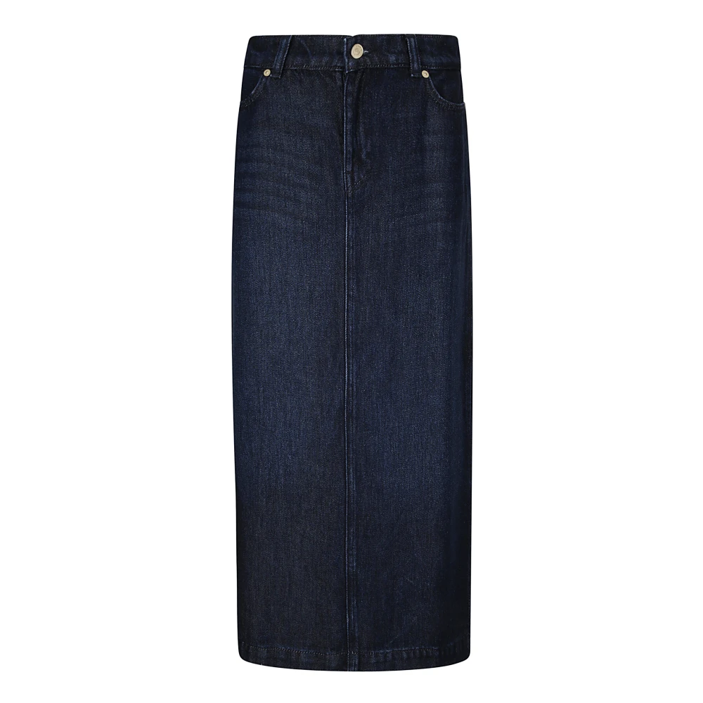 7 For All Mankind Jeansrok met hoge taille Blue Dames