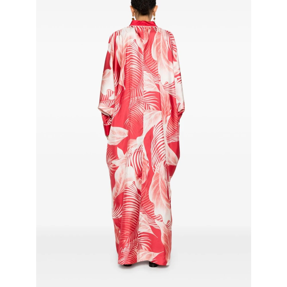 F.r.s For Restless Sleepers Rode klaproosjurk met vleermuismouwen Red Dames