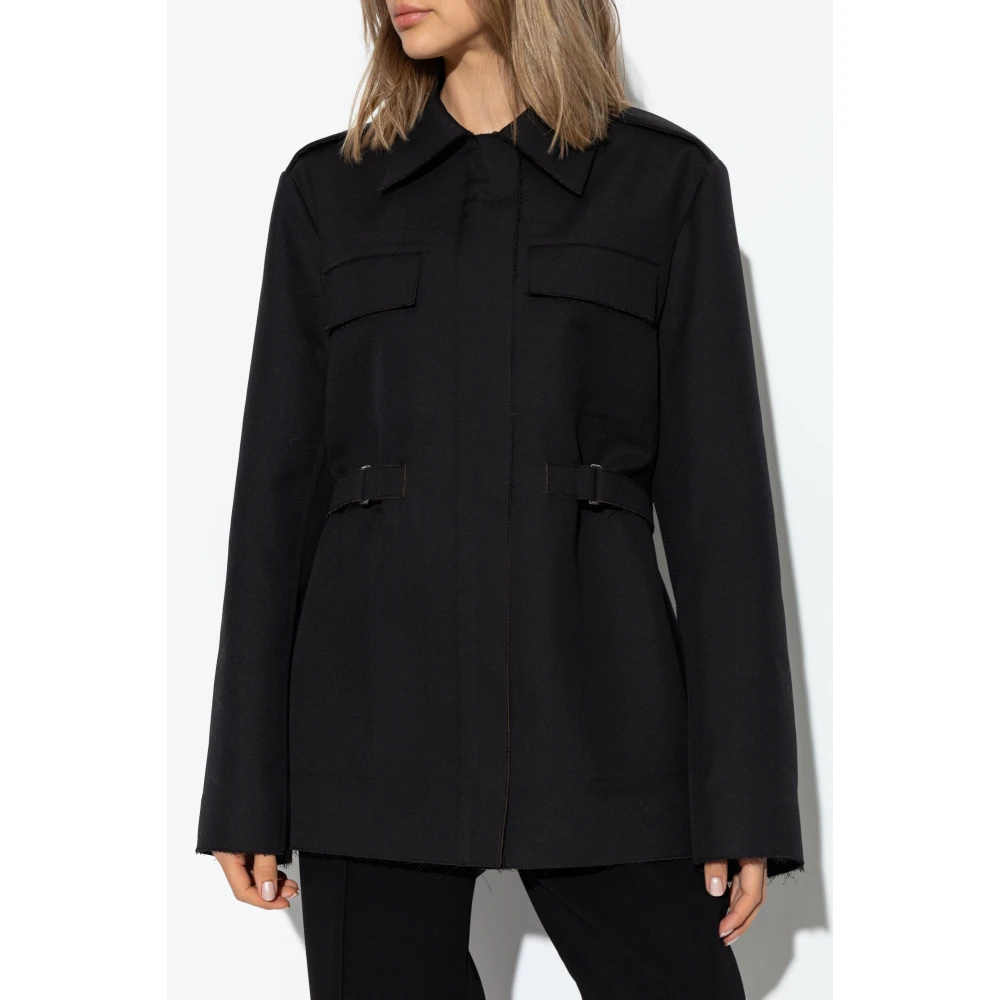 TORY BURCH Jas met Epauletten Black Dames