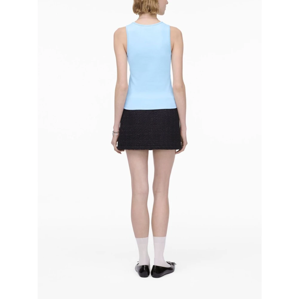 Marc Jacobs Blauwe Organische Katoen Paillet Tanktop Blue Dames