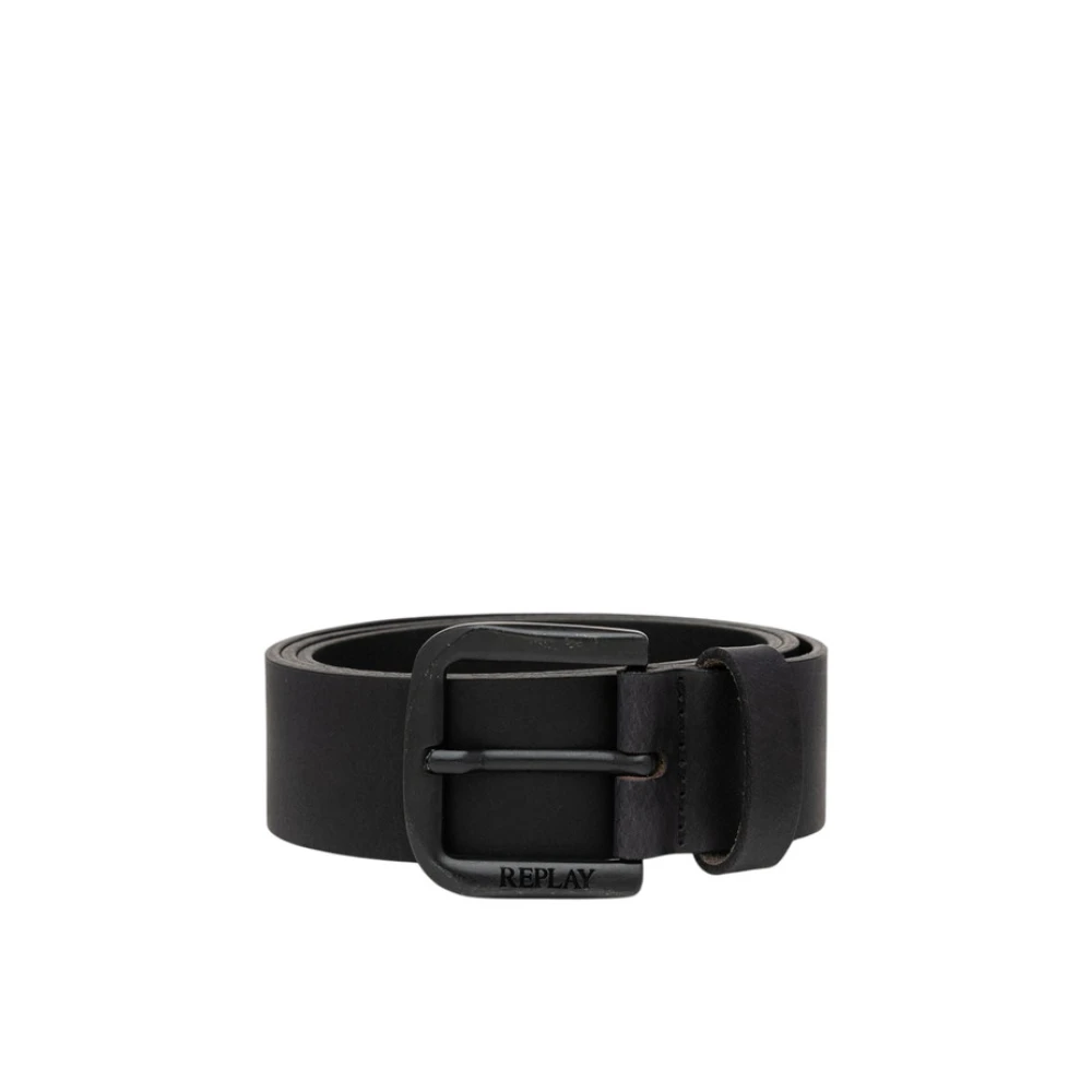 Replay Herren Schwarz Synthetikgürtel "Replay Gürtel Fp", Gr. 100Cm, 100% Leder, Gürtel - Bild 5