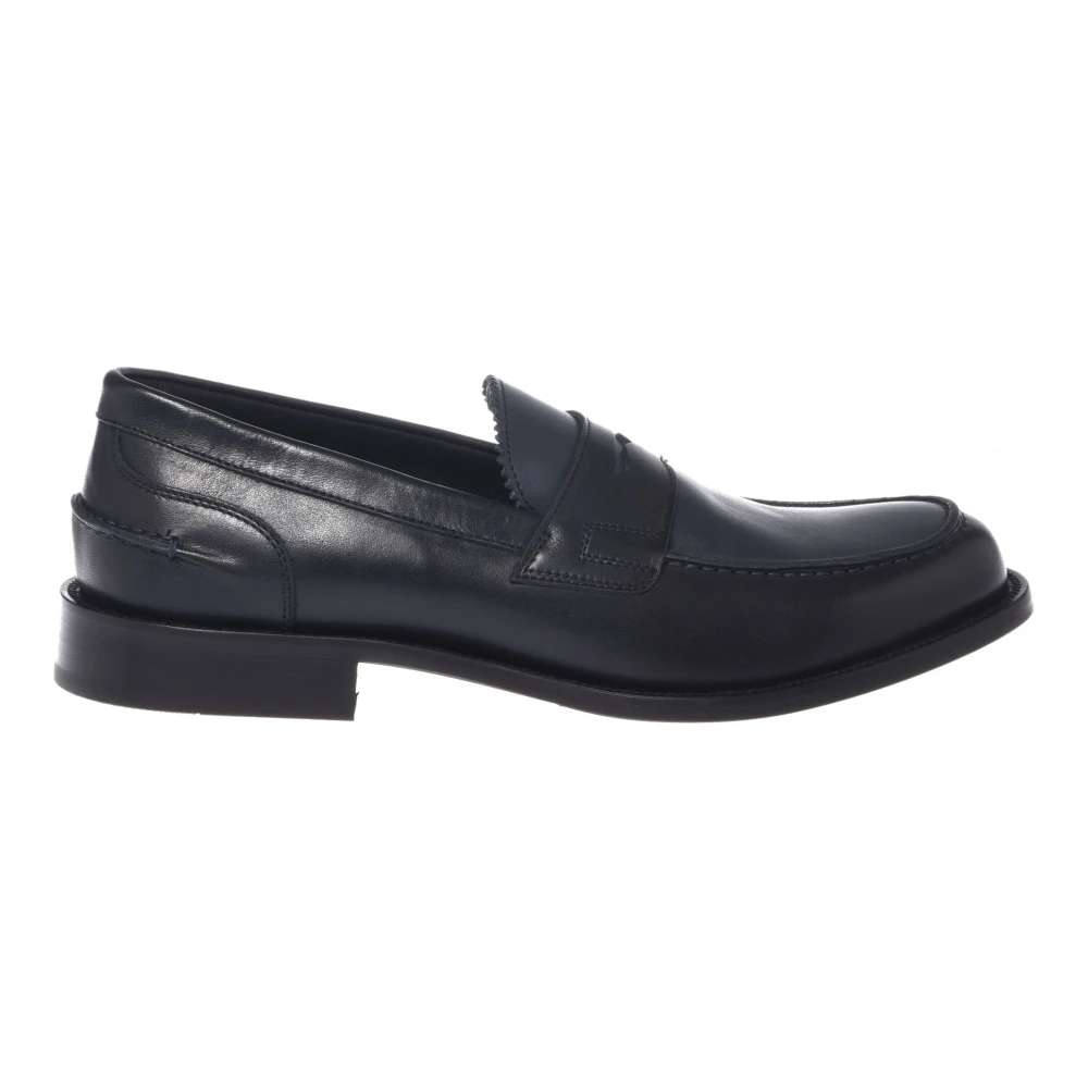 Baldinini Blue Leather Loafer - Male - Loafers - 8 Uk - Shoes