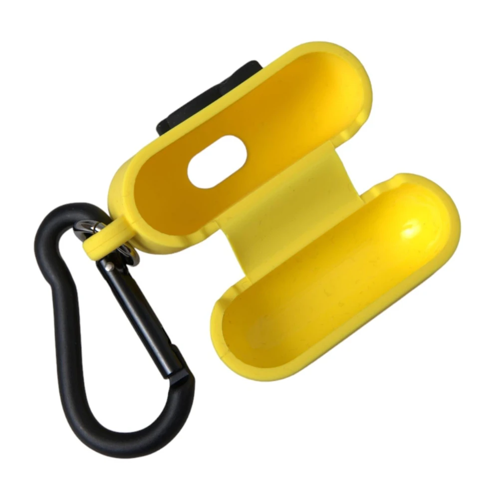 Dolce & Gabbana Geëtste Airpods Hoes Geel Rubber Yellow Dames