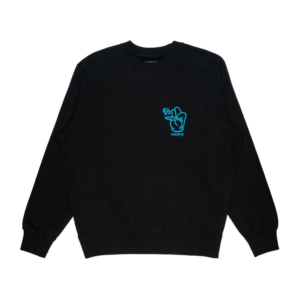 Edwin Hoop Provider Sweat Heavy Geborsteld Felpa Black Heren