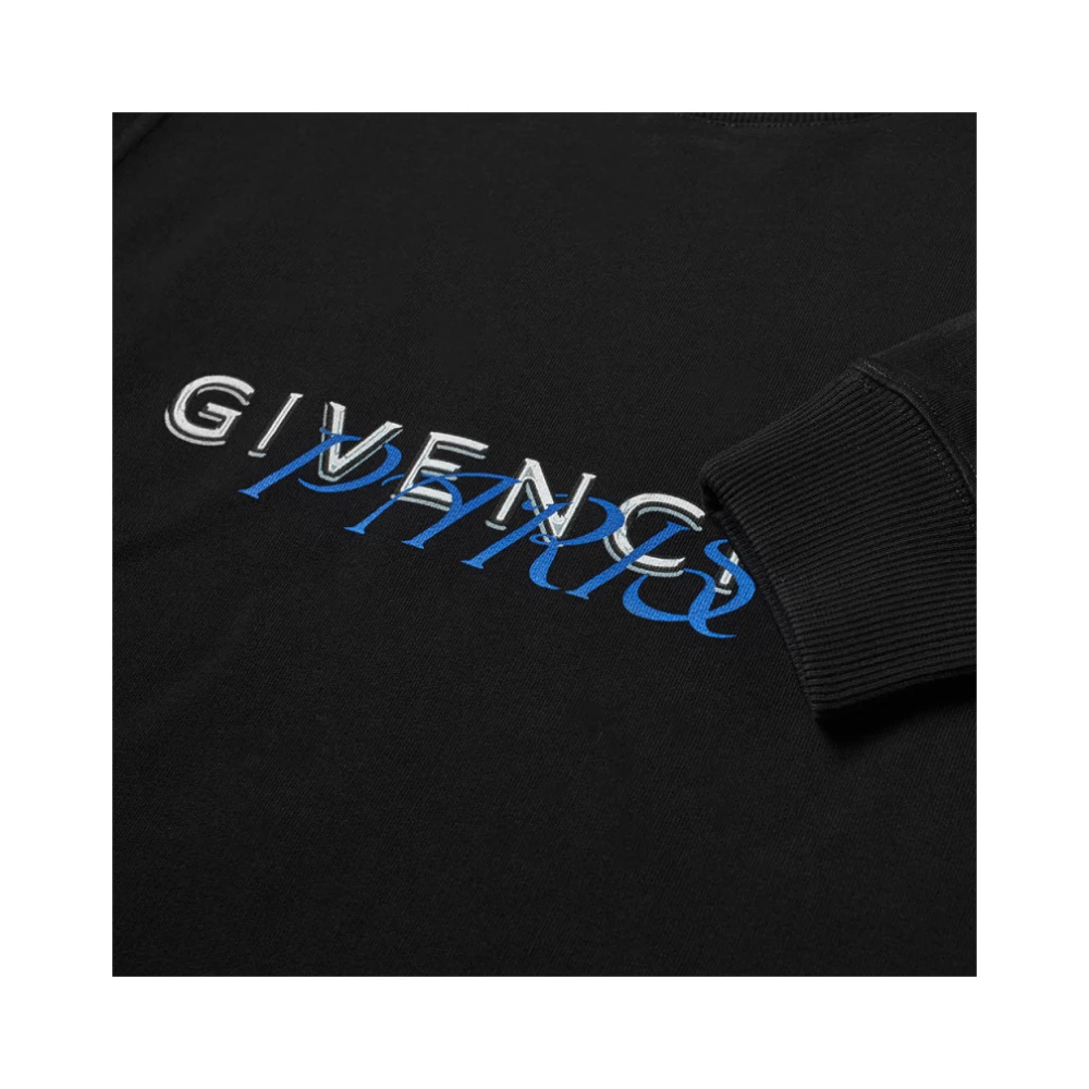 Givenchy Logo Print Oversize Hoodie Black Heren