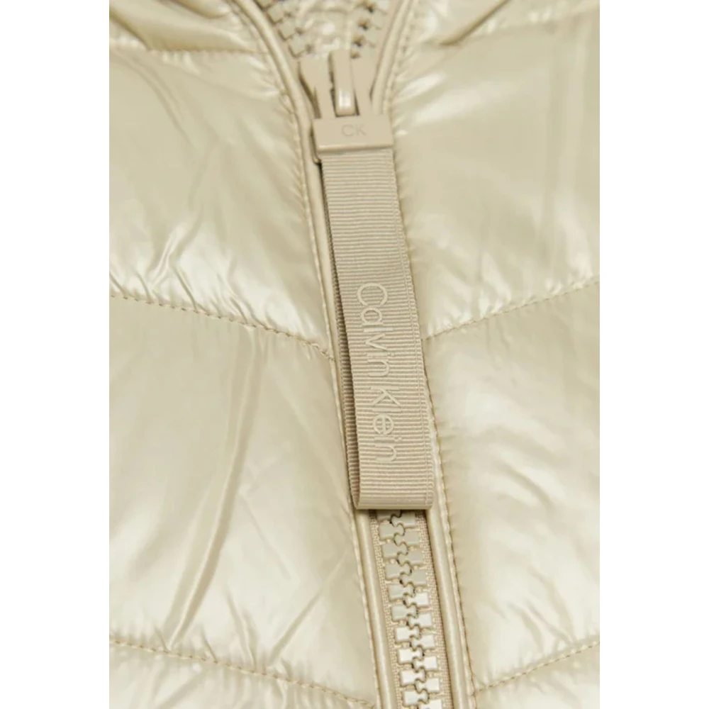 Calvin Klein Essentiële Gewatteerde Jas voor Vrouwen Beige Dames