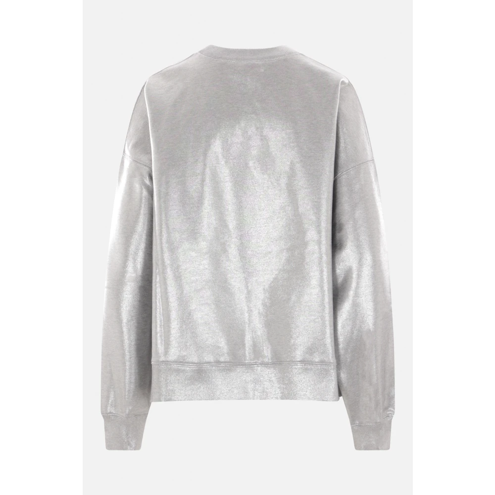 Gucci Vintage Logo Zilveren Katoenen Trui Gray Dames