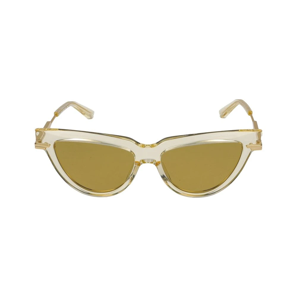 Bottega Veneta Women's Yellow Sunglasses, 54 Mm, Stylish Sunglasses In Gold Brown