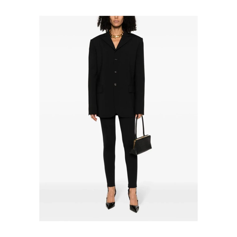 Nensi Dojaka Zwarte getailleerde jas Black Dames