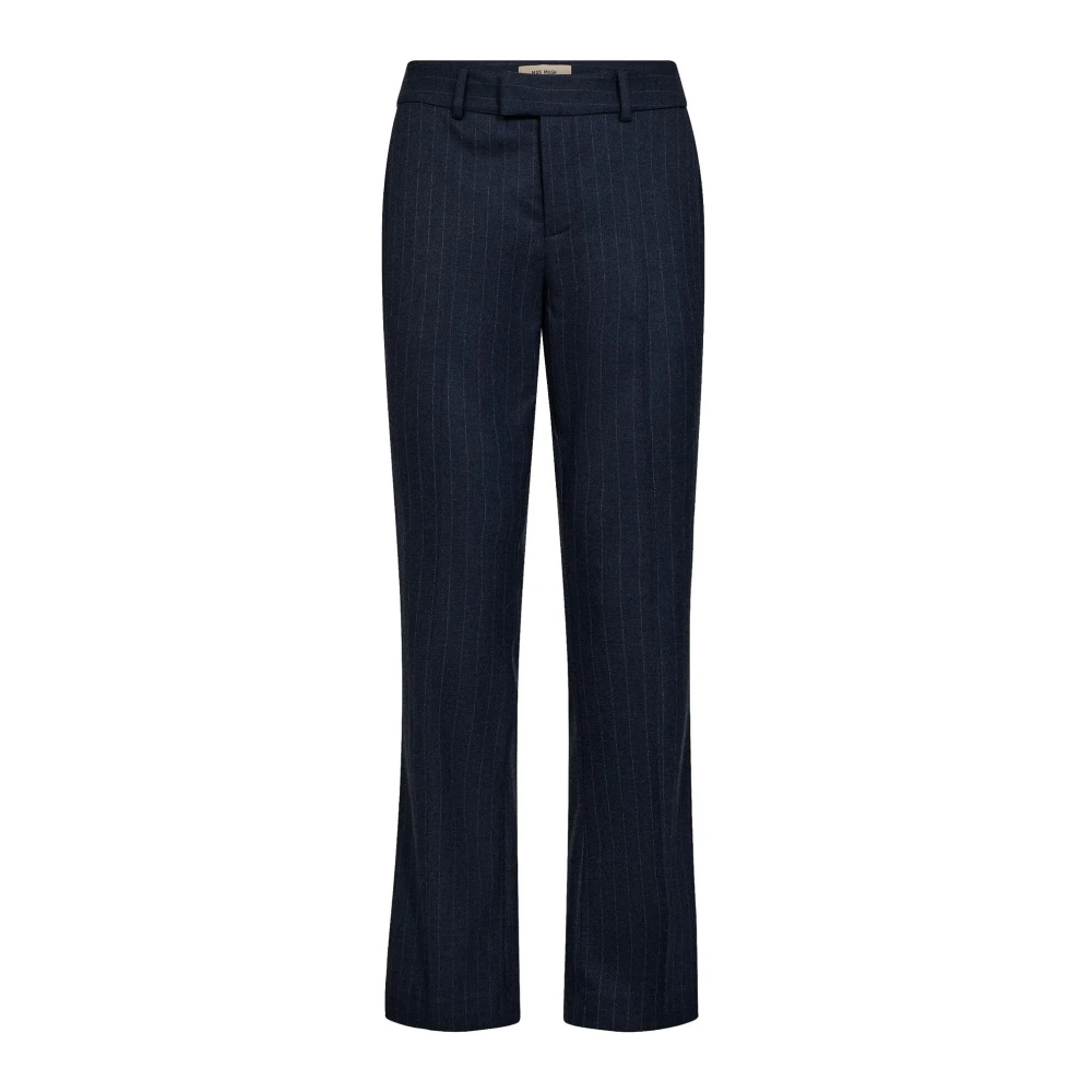 MOS MOSH Pinstripe Maritime Blue Broek Blue Dames