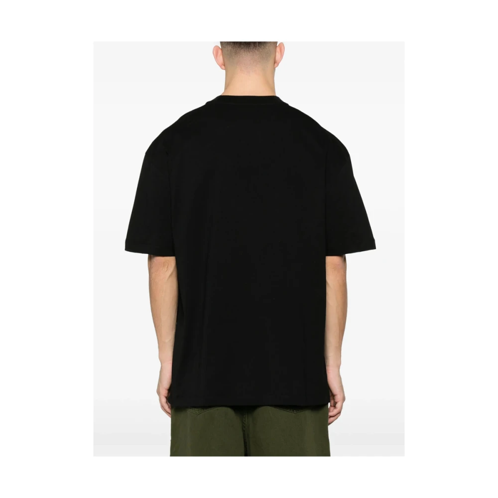 IH NOM UH NIT Zwart Logo Print Crew Neck T-shirt Black Heren