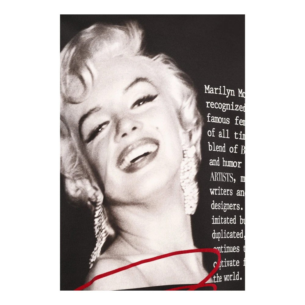 Dolce & Gabbana Marilyn Monroe Logo Print T-Shirt Black Heren