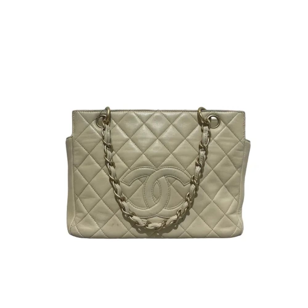 Chanel Vintage Pre-owned Laeder chanel-vskor Beige, Dam