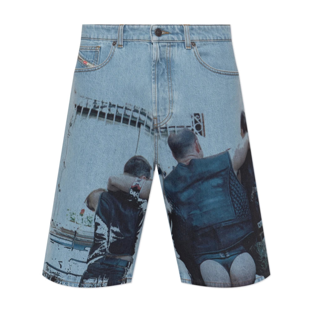 Diesel Uomo Blu Pantaloncini, W32, New,