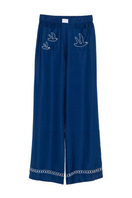 blue-bird-embroidered-elastic-waist-pants