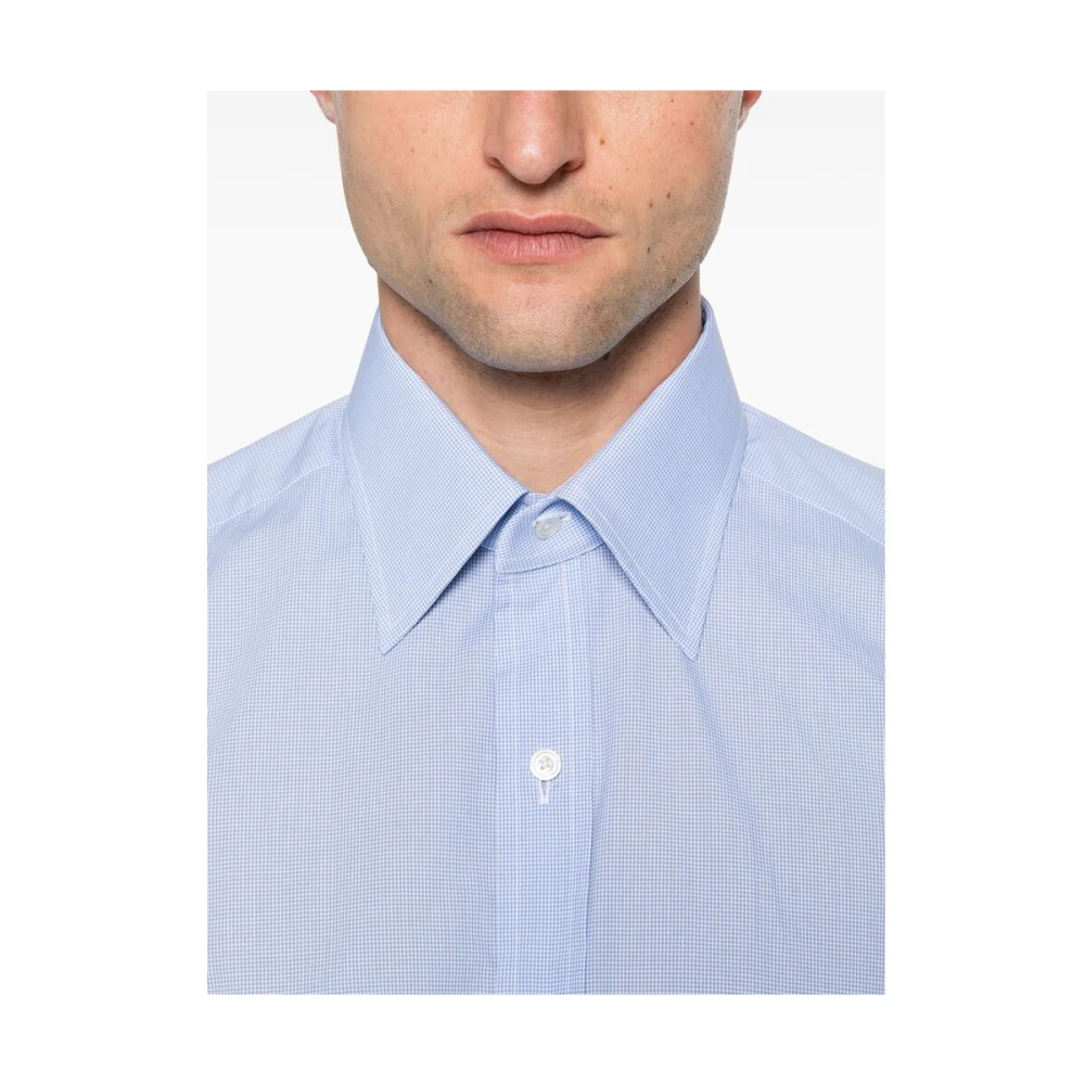 Tom Ford Lichtblauwe Knoopshirt Blue Heren