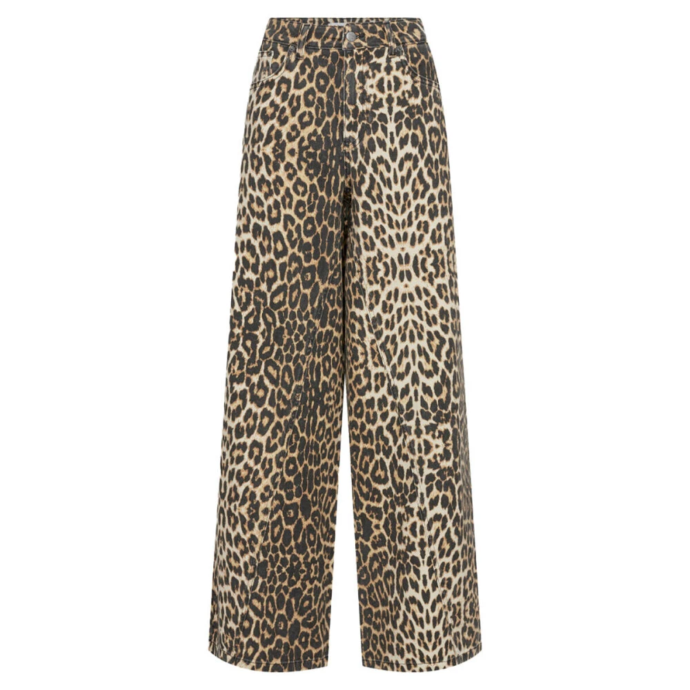 Co'couture Women's Brown Wide Trousers, L, Leo Wide Trousers